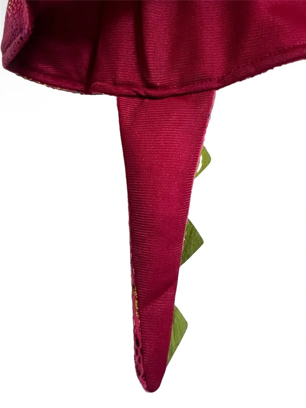 Red Dragon Pet Costume with Wings & Dorsal Spikes Metallic & Iridescent